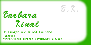 barbara kinal business card